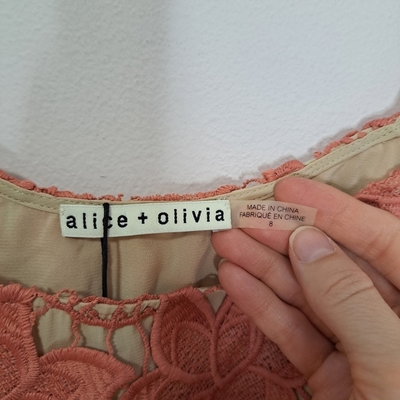 Alice+Olivia Waverly cami dusty rose 8 NWT - Picture 5 of 6